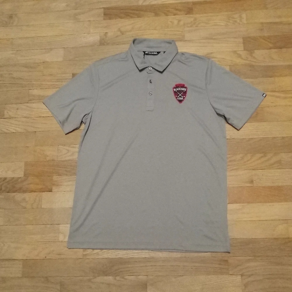 Travis Mathew Golf Polo Chicago Blackhawks Blackhawk Lodge NHL Men's Large NWT